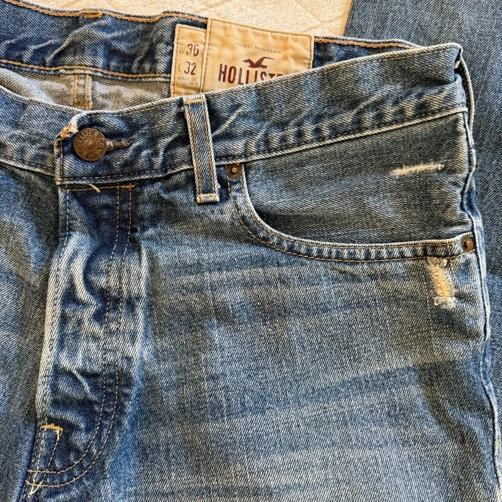 Hollister Vintage Boomer Low Rise Slim Boot Denim Jeans Mens 36x32